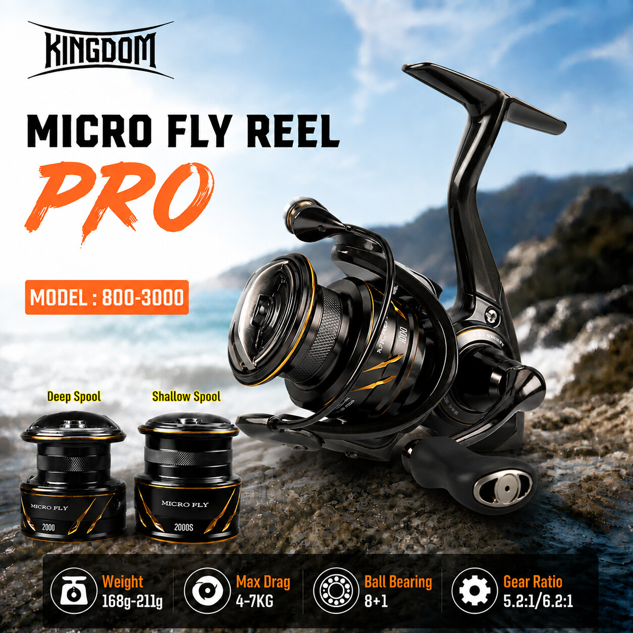 Abu Garcia Reel Max - Kingdom Micro Fly Pro Balıkçılık Spinning
