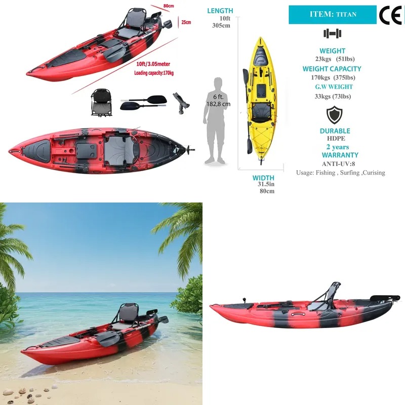 10ft Tek Kişilik Elektrikli Mo - Fishing Kayak Paddle incelemesi ve fiyatı